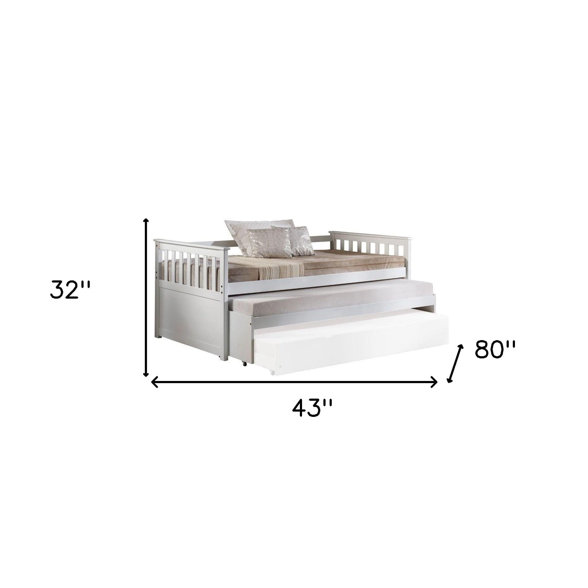 Twin Brown And Gray Bed With Trundle