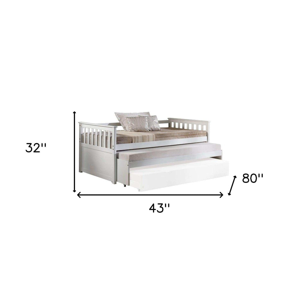 Twin Brown And Gray Bed With Trundle - Homeroots - Flyclothing LLC