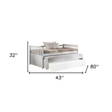 Twin Brown And Gray Bed With Trundle - Homeroots - Flyclothing LLC