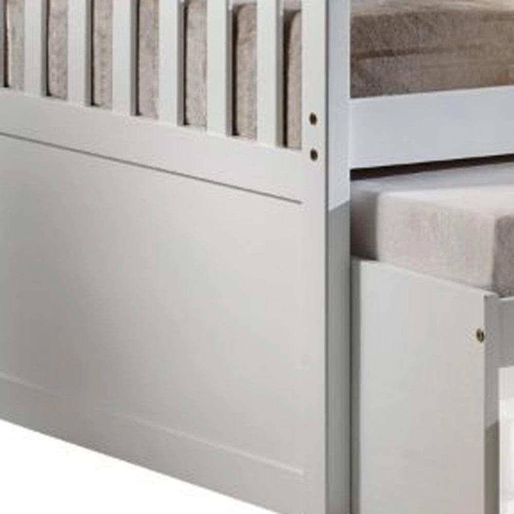 Twin Brown And Gray Bed With Trundle - Homeroots - Flyclothing LLC