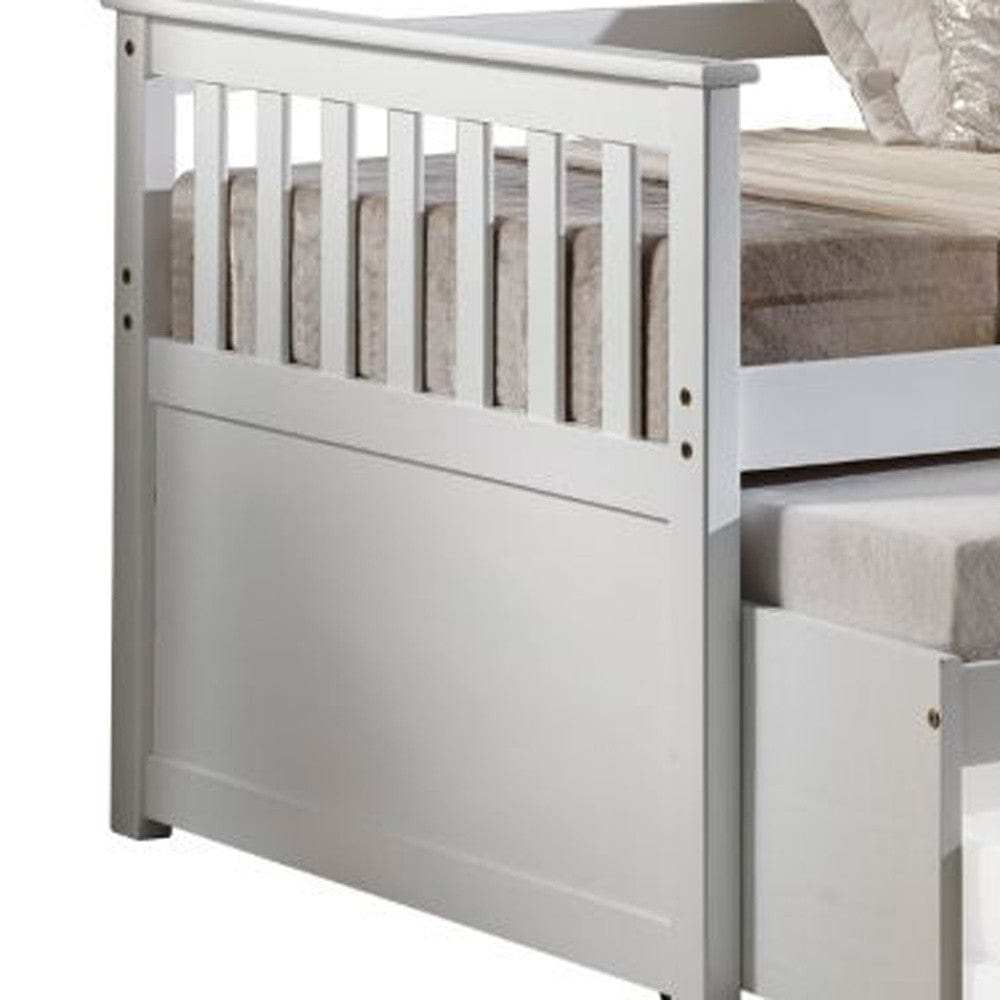 Twin Brown And Gray Bed With Trundle - Homeroots - Flyclothing LLC