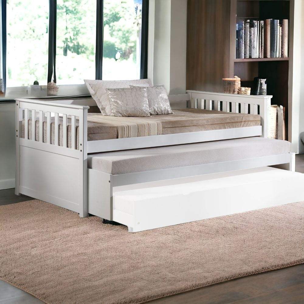 Twin Brown And Gray Bed With Trundle - Homeroots - Flyclothing LLC