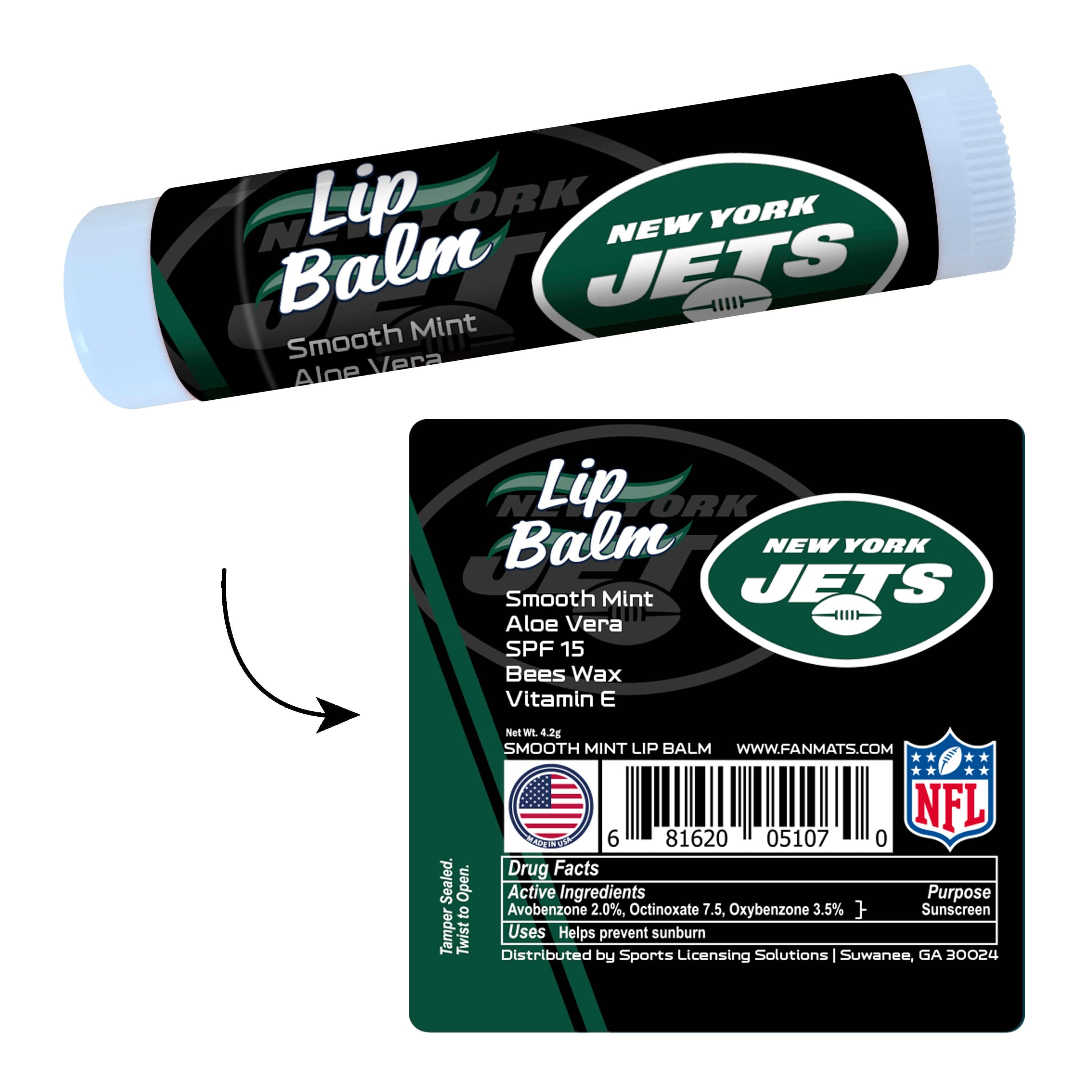 New York Jets Smooth Mint SPF 15 Lip Balm - New York Jets