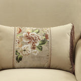 33" Beige And Gold Arm Chair And Toss Pillow - Homeroots