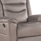 37" Brown Velvet Recliner - Homeroots - Flyclothing LLC