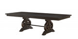 104" Brown Solid Wood Trestle Base Dining Table - Homeroots
