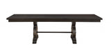 104" Brown Solid Wood Trestle Base Dining Table - Homeroots