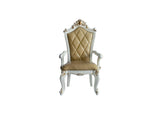 Set Of Two 27" Brown And White Faux Leather Tufted Side Chair - Homeroots - Flyclothing LLC