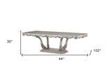 44" Off White Solid Wood Pedestal Base Dining Table - Homeroots - Flyclothing LLC