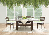 42" Brown Solid Wood Dining Table - Homeroots