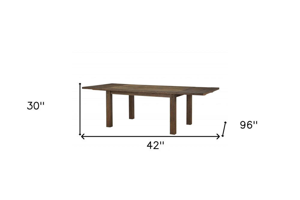 42" Brown Solid Wood Dining Table - Homeroots - Flyclothing LLC