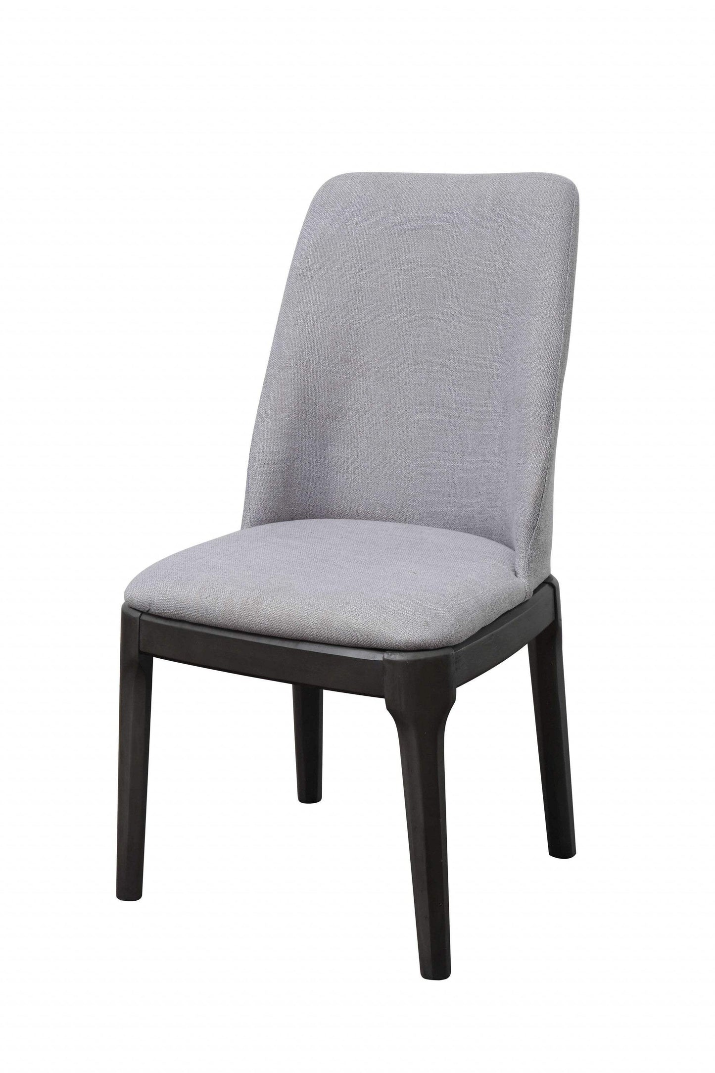 Set of Two Light Gray And Gray Upholstered Linen Dining Side Chairs - Homeroots - Flyclothing LLC
