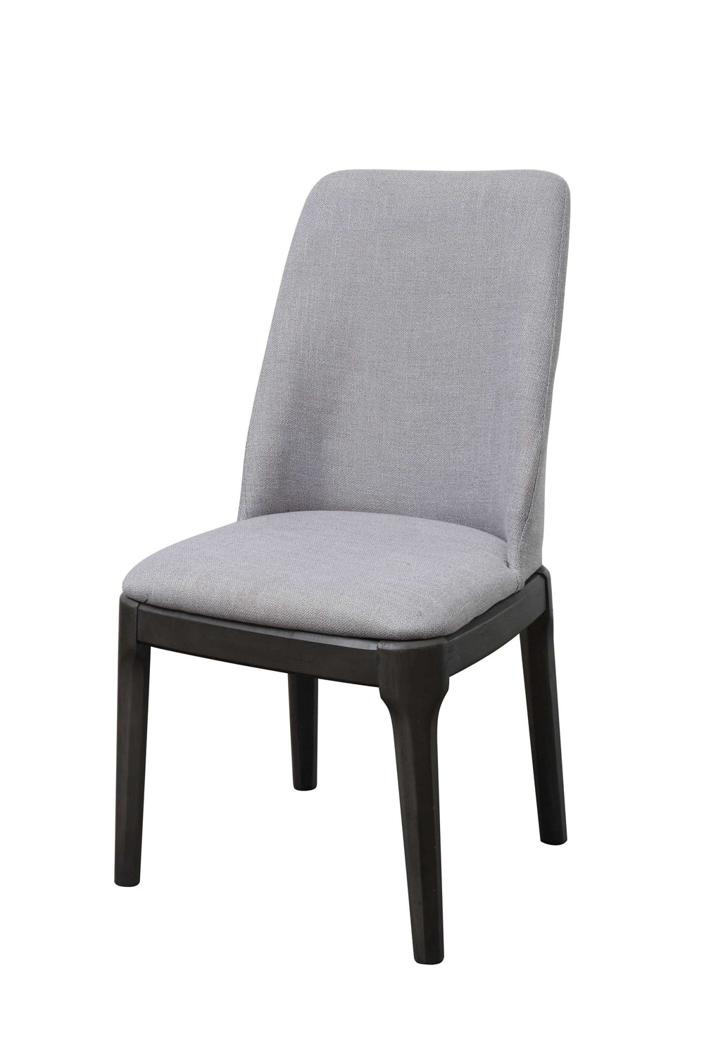 Set of Two Light Gray And Gray Upholstered Linen Dining Side Chairs - Homeroots