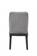 Set of Two Light Gray And Gray Upholstered Linen Dining Side Chairs - Homeroots - Flyclothing LLC