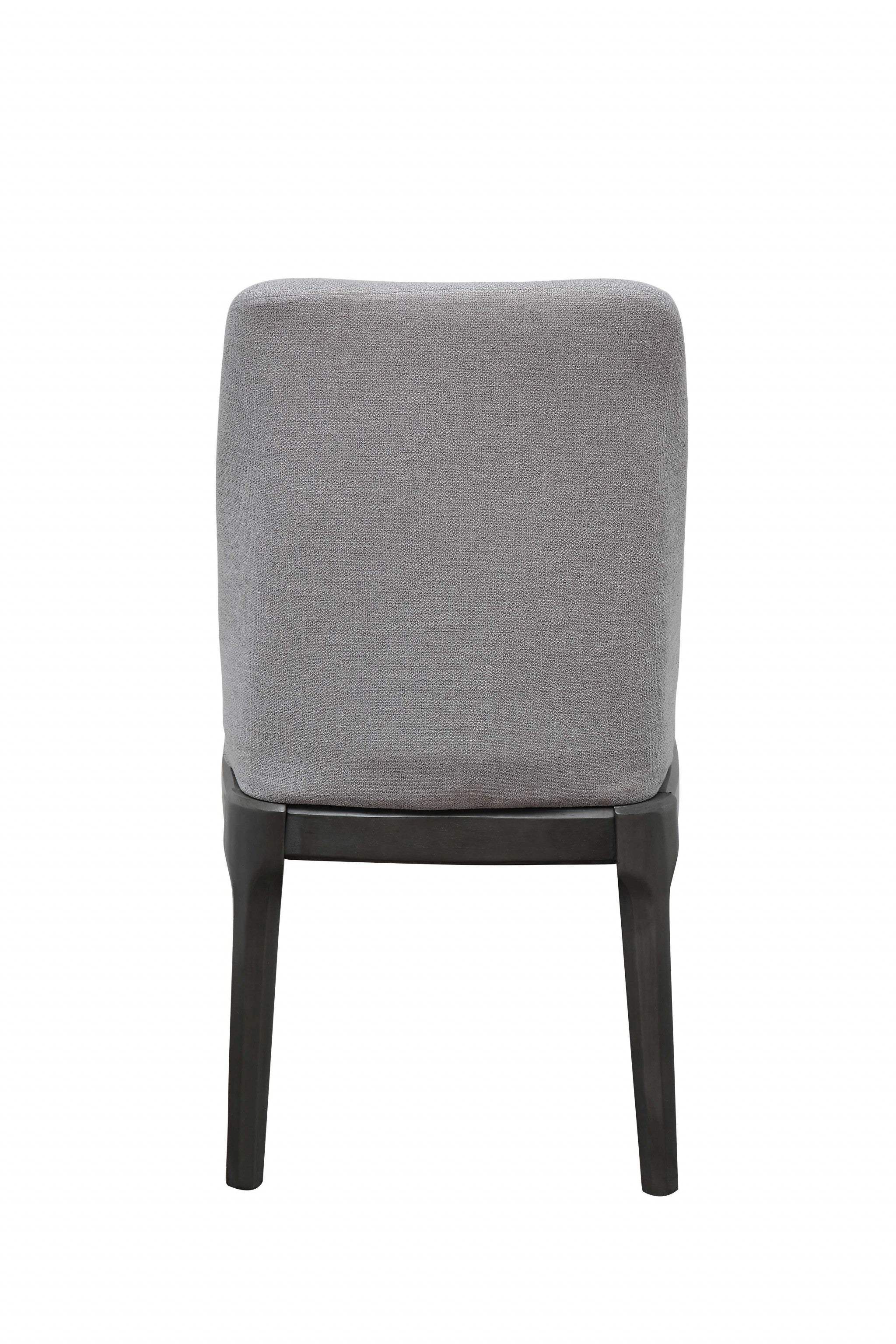 Set of Two Light Gray And Gray Upholstered Linen Dining Side Chairs - Homeroots - Flyclothing LLC