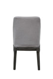 Set of Two Light Gray And Gray Upholstered Linen Dining Side Chairs - Homeroots