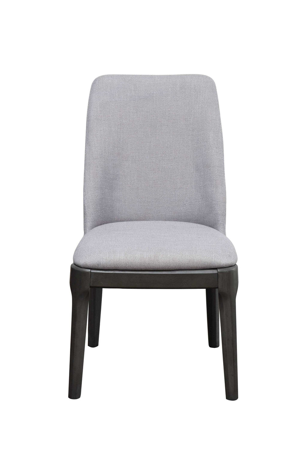 Set of Two Light Gray And Gray Upholstered Linen Dining Side Chairs - Homeroots - Flyclothing LLC