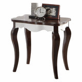 24" Dark Brown Solid Wood End Table - Homeroots