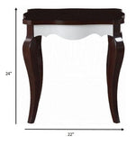 24" Dark Brown Solid Wood End Table - Homeroots - Flyclothing LLC