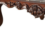 40" Dark Brown And Merlot Genuine Marble Rectangular Coffee Table - Homeroots