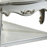 36" X 55" X 20" Antique Pearl Wood Poly-Resin Coffee Table - Homeroots