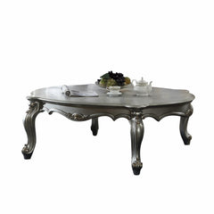 47" Antique Platinum Wood Poly Resin  Coffee Table - Homeroots
