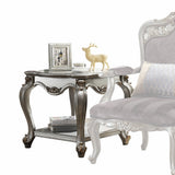 24" Gray Solid Wood End Table With Shelf - Homeroots - Flyclothing LLC
