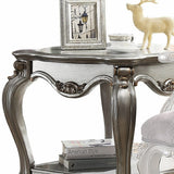 24" Gray Solid Wood End Table With Shelf - Homeroots
