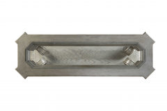 18" Glass And Solid Wood Coffee Table With Shelf