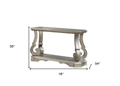 18" Glass And Solid Wood Coffee Table With Shelf
