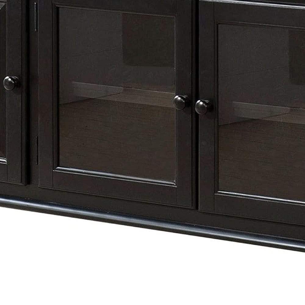 58" Black TV Stand - Homeroots - Flyclothing LLC