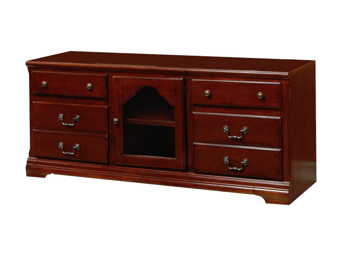 58" Brown Solid and Manufactured Wood TV Stand - Homeroots - Flyclothing LLC