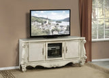 21" X 74" X 31" Bone White Wood Poly Resin Glass Tv Console - Homeroots