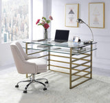 28" Clear and Gold Glass Mirrored - Homeroots - Flyclothing LLC