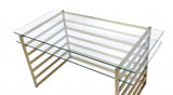 28" Clear and Gold Glass Mirrored - Homeroots - Flyclothing LLC
