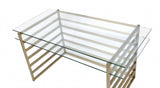 28" Clear and Gold Glass Mirrored - Homeroots