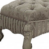 28" X 65" X 20" Ivory Fabric Bone White Upholstery Poly Resin Bench - Homeroots - Flyclothing LLC