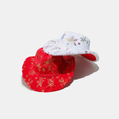 Fuzzy Snowflakes Polyester Hat - Trendsi