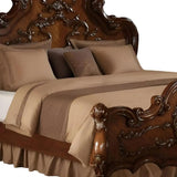 Brown Scrolling Wood California King Bed Frame - Homeroots