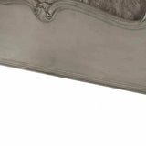 King Tufted Ivory And Gray Upholstered Faux Leather Bed With Nailhead Trim - Homeroots - Flyclothing LLC