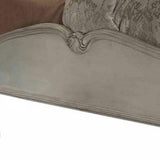 76" X 95" X 73" Vintage Gray Pu Bone White Wood Poly Resin Upholstery Queen Bed - Homeroots - Flyclothing LLC