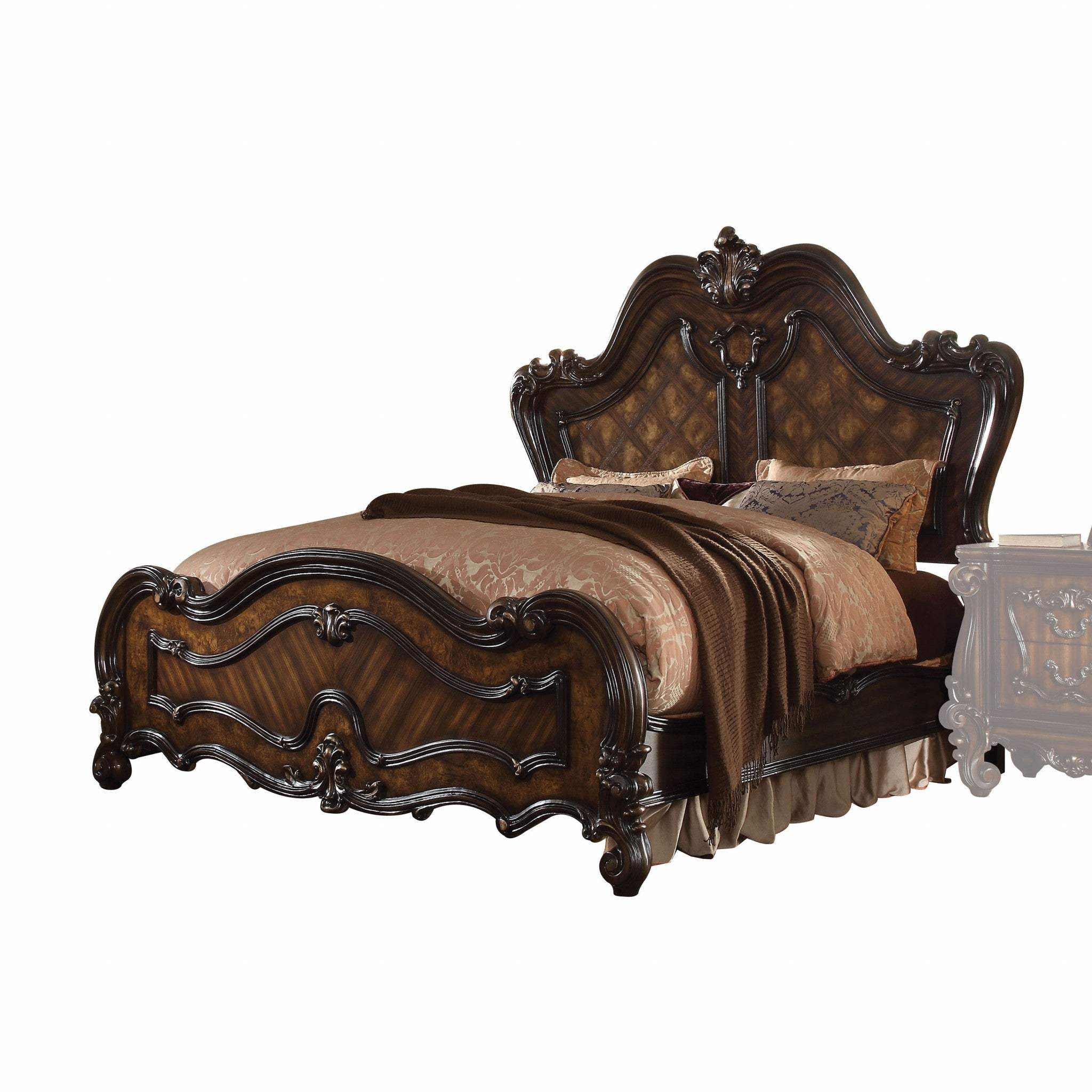 Brown King Bed Frame - Homeroots - Flyclothing LLC