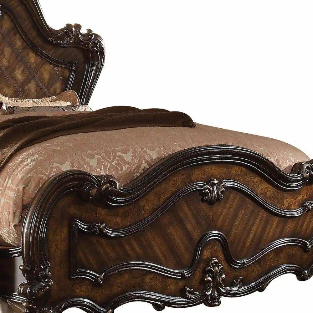Brown King Bed Frame - Homeroots - Flyclothing LLC