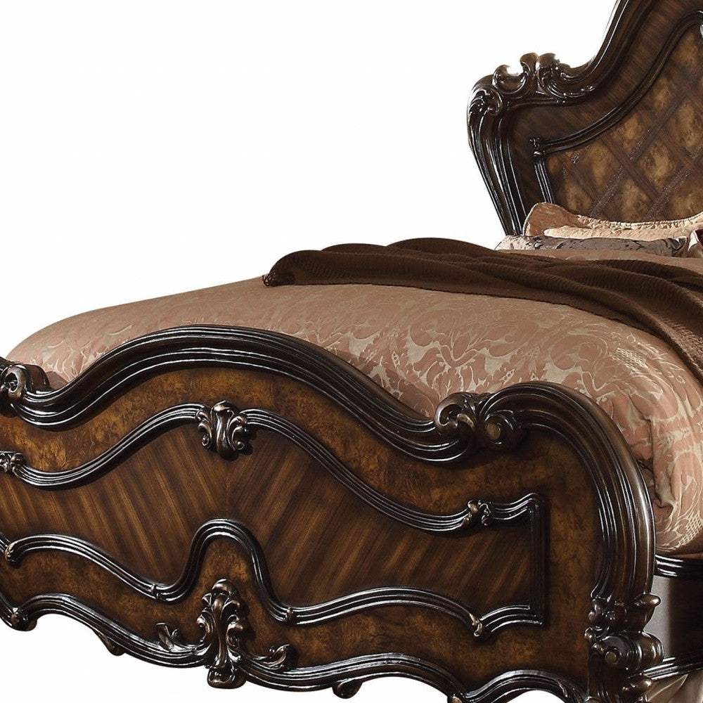 Brown King Bed Frame - Homeroots - Flyclothing LLC