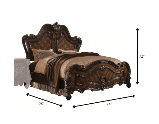 Dark Brown Queen Bed Frame - Homeroots - Flyclothing LLC