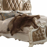 Pearl King Tufted Upholstered Faux Leather Bed Frame with Nailhead Trim - Homeroots - Flyclothing LLC