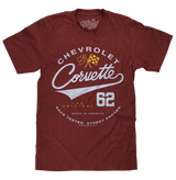 Chevrolet Corvette 62 Race Tested Street Proven T-Shirt - Crimson Heather