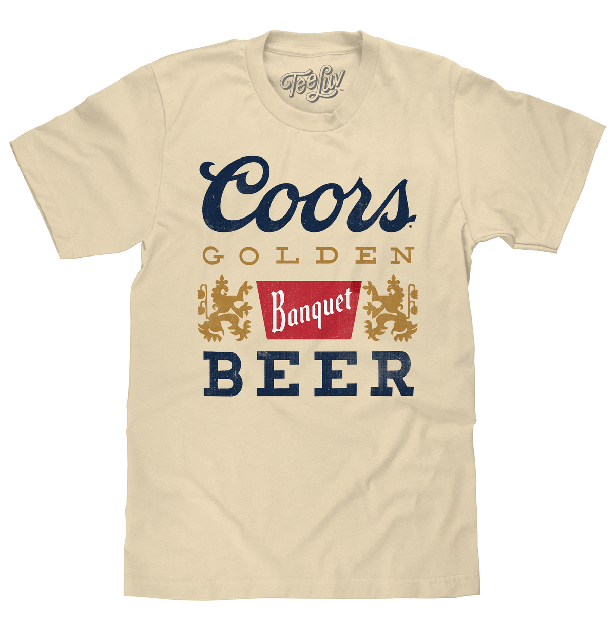 Coors Banquet Retro Beer Logo T-Shirt - Cream