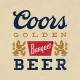 Coors Banquet Retro Beer Logo T-Shirt - Cream