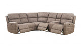Brown Top Grain Leather Power Reclining Curved Six Piece Corner Sectional With Console - Homeroots